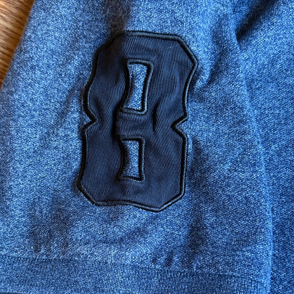 Men's Blue Polo Shirt with Contrast Collar - Picture 3 of 5